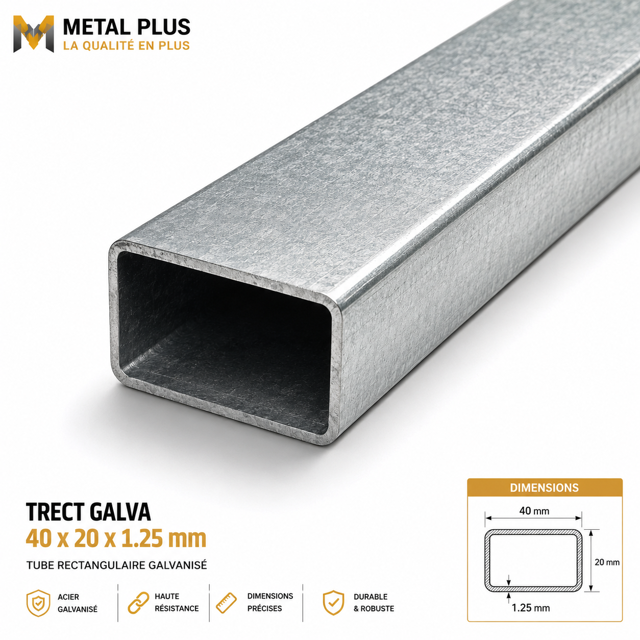 TRECT Galva 40*20*1.25
